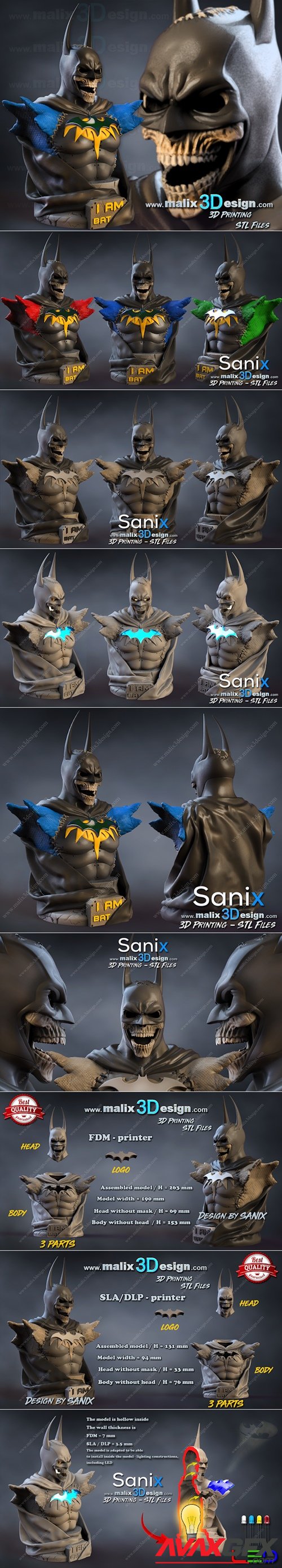 BATMAN Bust Halloween – 3D Printable STL
