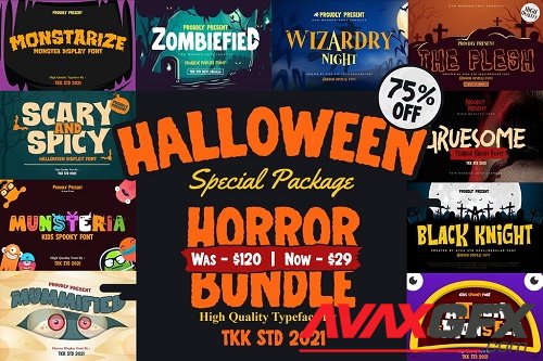 Horror Font Bundle - 6399713