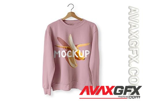 Pink front sweater mockup