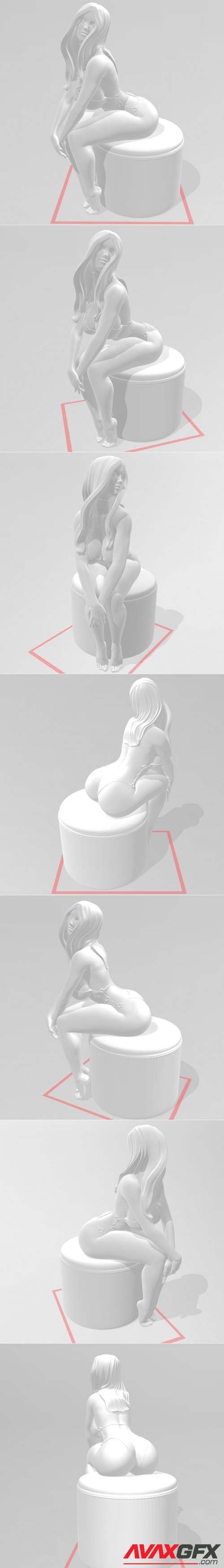 Sexy girl stool – 3D Printable STL