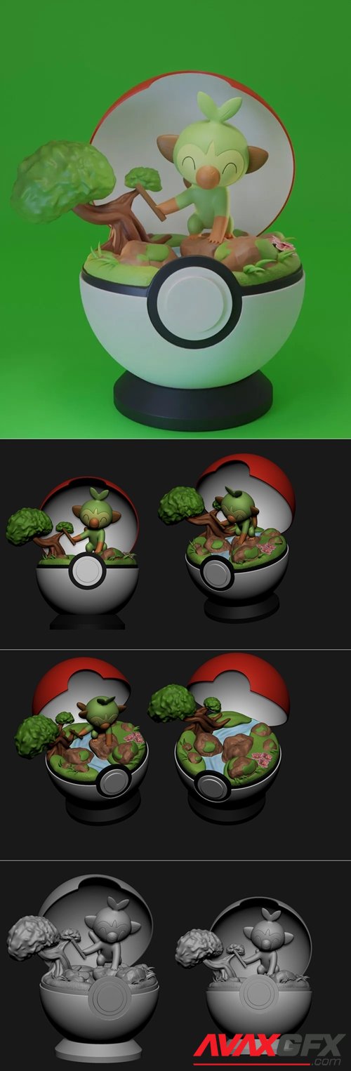 Grookey terrarium pokemon – 3D Printable STL