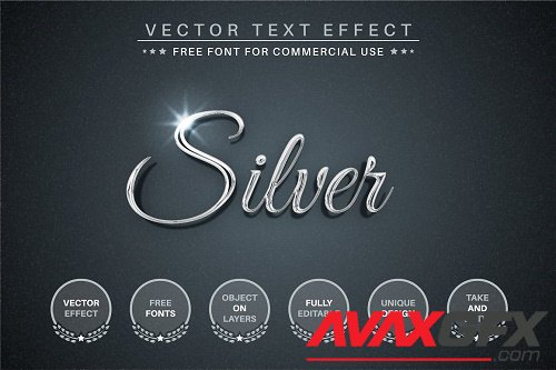 Silver - Editable Text Effect - 6550671