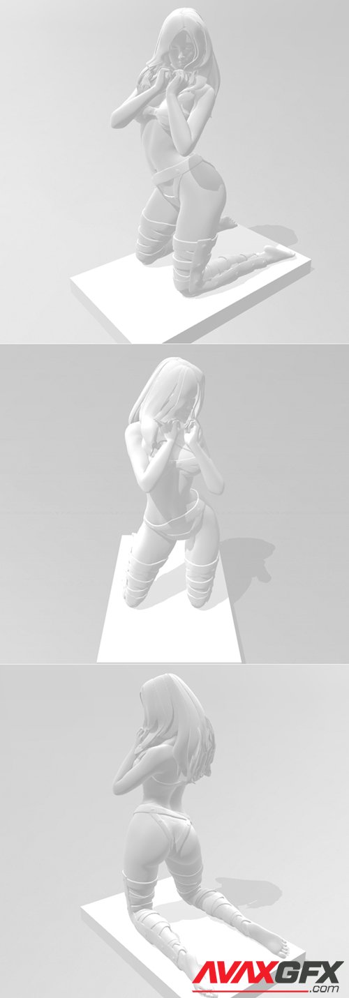 Girl phone stand – 3D Printable STL