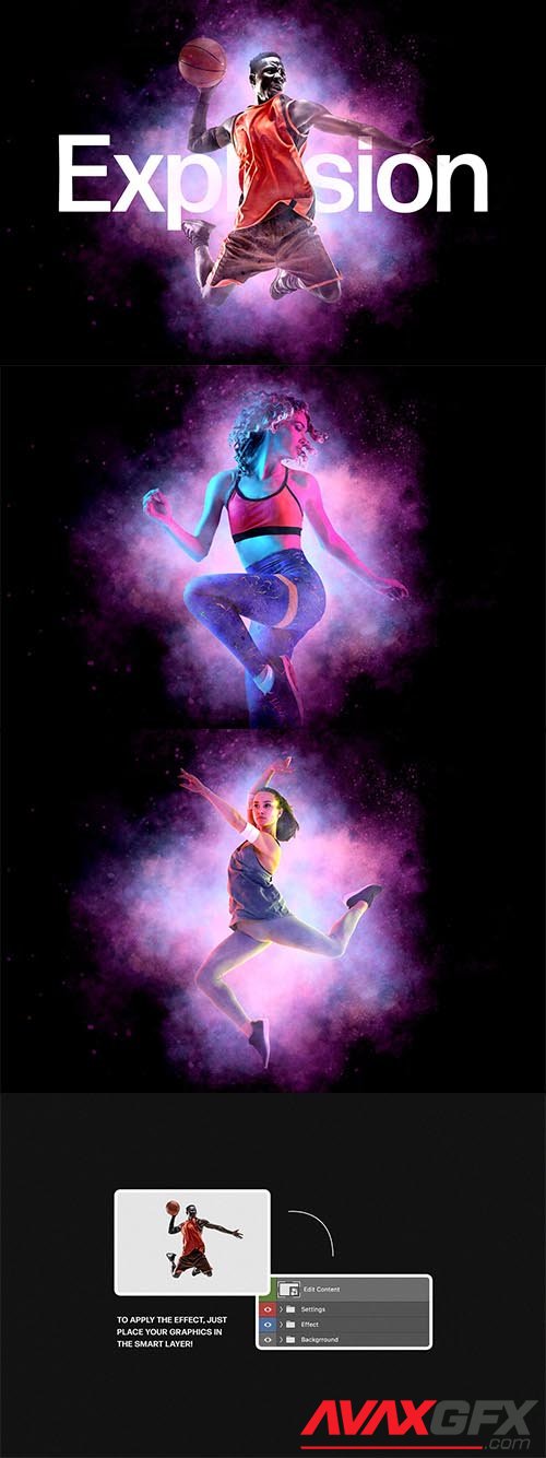 CreativeMarket - Space Explosion Photo Effect 6470081