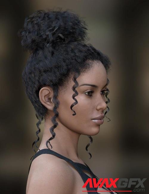 MRL dForce Curly Bun for Genesis 8 Female(s)