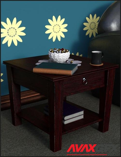 Decorative Side Table and Props