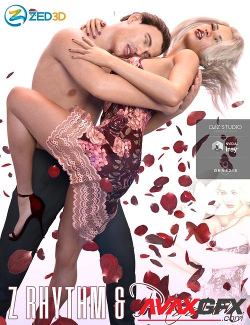 Z Rhythm and Passion Couple Poses for Genesis 3 and 8