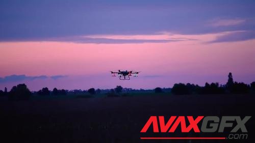 MotionArray – A Farm Drone At Night 1033433