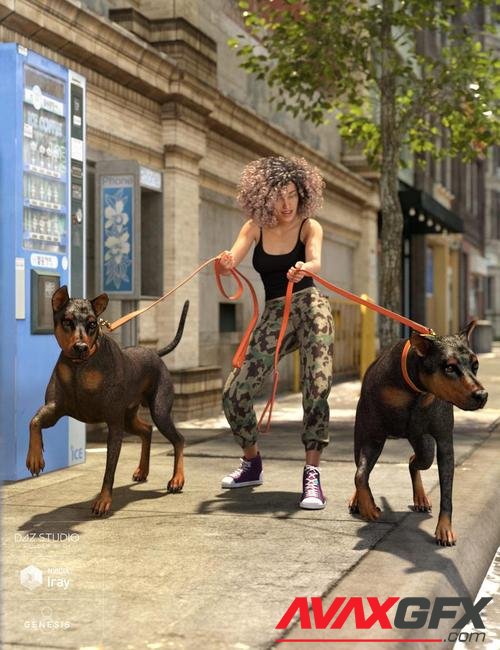 Walk the Dog 8 Poses for Genesis 8
