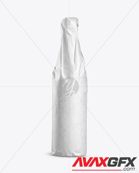 Beer Bottle Wrapped in Kraft Papper 90105