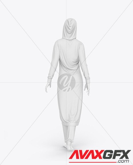 Muslim Tracksuit Mockup – Back View 89959