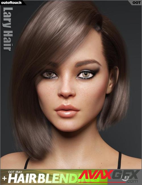 Lary Hair for Genesis 3 and 8 Female(s)