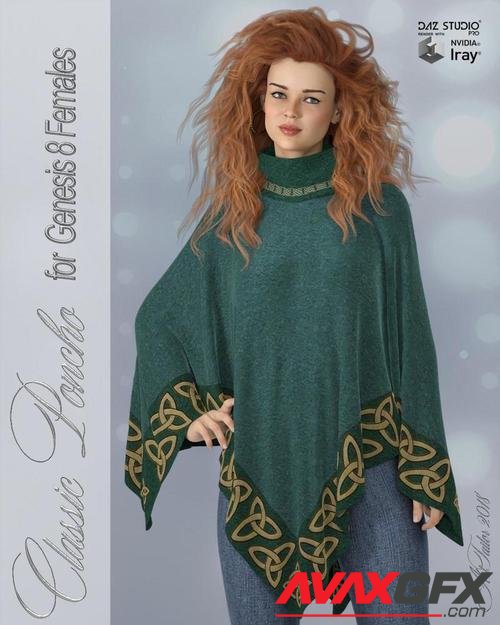 dForce Classic Poncho for Genesis 8 Females