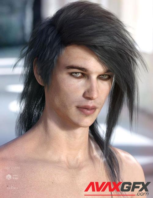 Bastien Hair for Genesis 3 & 8 Male(s)