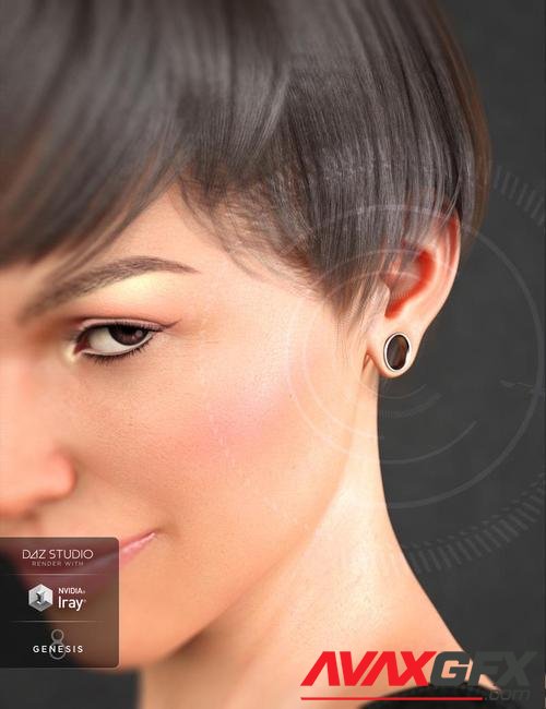 Gauged Ears for Genesis 8 Female(s)