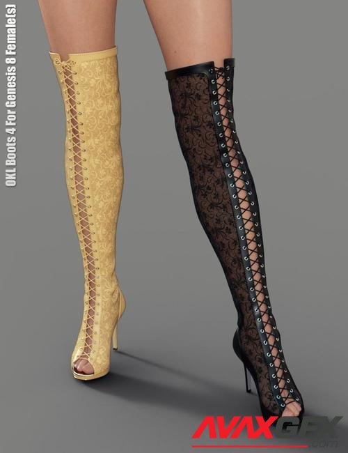 OKL Boots 4 for Genesis 8 Female(s)