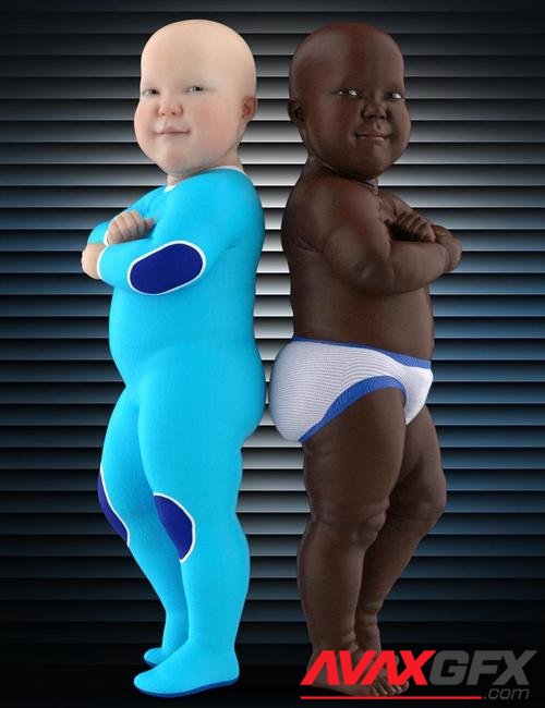 Sleepsuit and Nappy for Genesis 8 Male and Female