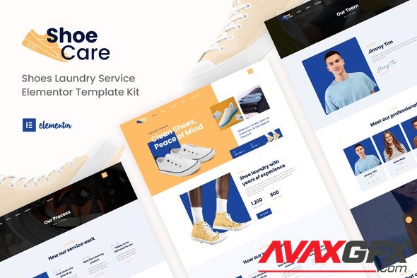 ThemeForest - Shoecare v1.0.0 - Shoe Laundry Service Elementor Template Kit - 34061646