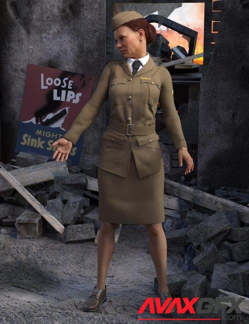 Blitz Girl Uniform for Genesis 8 Female(s)