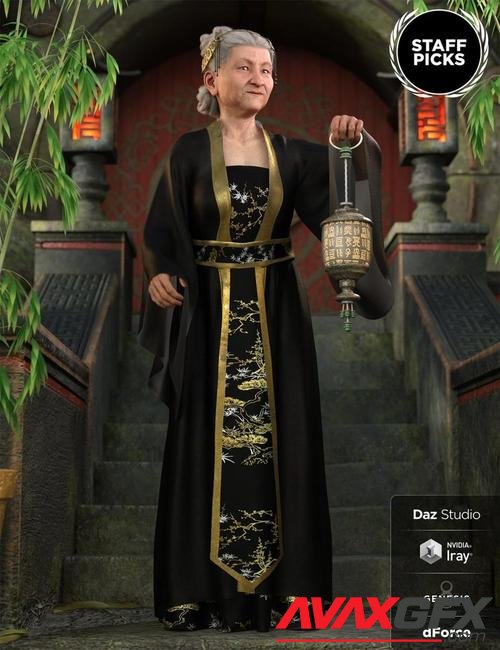 dForce Palace Robes Outfit for Genesis 8 Female(s)