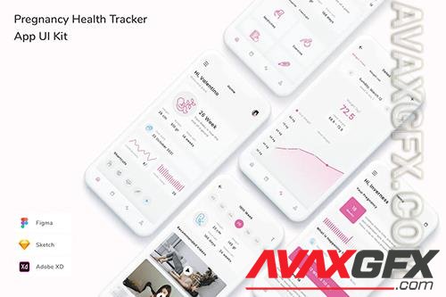 Pregnancy Health Tracker App UI Kit J3M2WTV