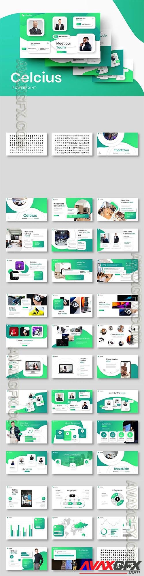 Celcius – Business Powerpoint, Keynote and Google Slides Template