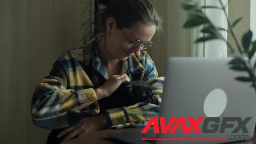 MotionArray – Woman Petting Her Cat At Home 1034824