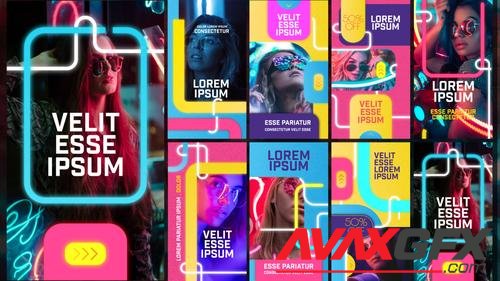 MotionArray – Neon Instagram Stories Pack 1003895