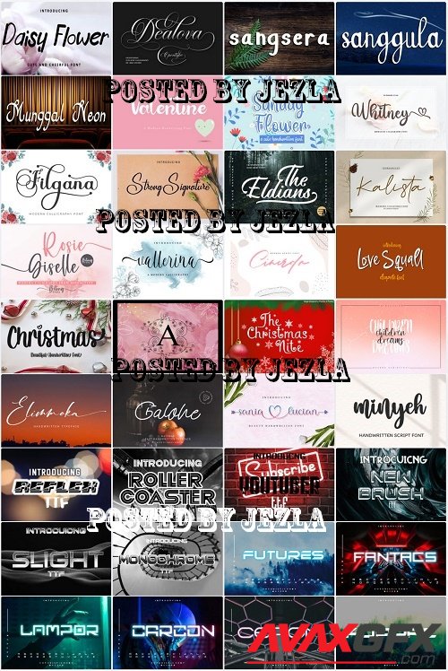 Mix Font Bundle 64 - 36 Premium Fonts