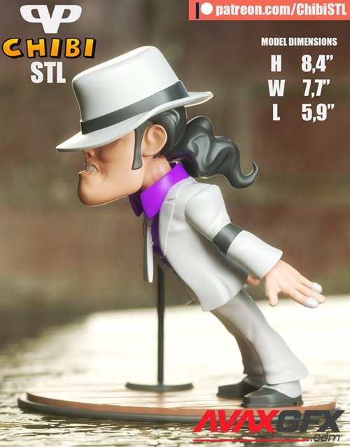 Michael Jackson Chibi – 3D Printable STL