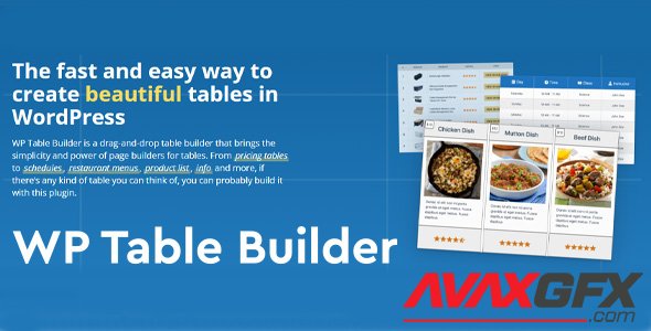 WP Table Builder Pro v1.3.10 - The Fast and Easy Way to Create High Responsive Tables in WordPress - NULLED