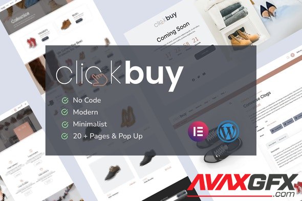 ThemeForest - Clickbuy v1.0.0 - Shoe Store WooCommerce Elementor Template Kit - 34070865