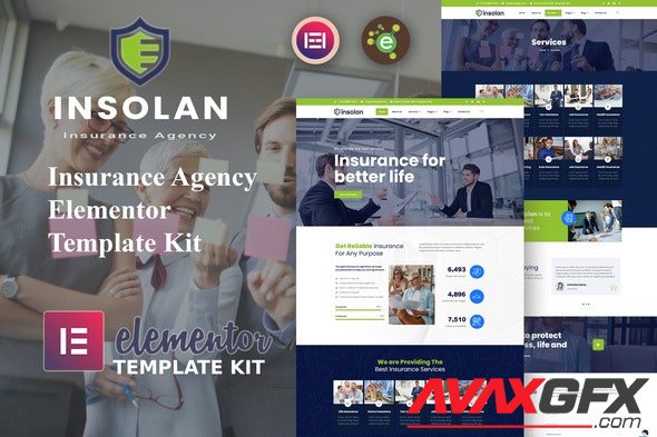 ThemeForest - Insolan v1.0.0 - Insurance Agency Elementor Template Kit - 34070633