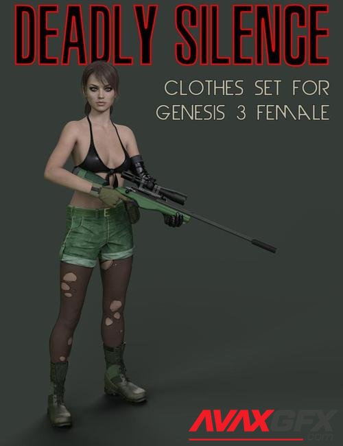 Slide3D Deadly Silence Clothes for Genesis 3 Female(s)