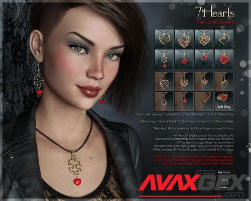 7Hearts Jewelry for Genesis 8 Females