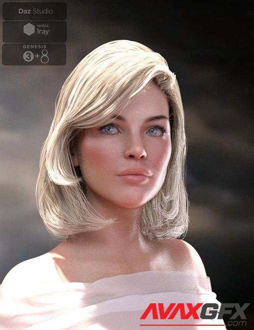 Lyam Bob Hair for Genesis 3 and Genesis 8 Female(s)