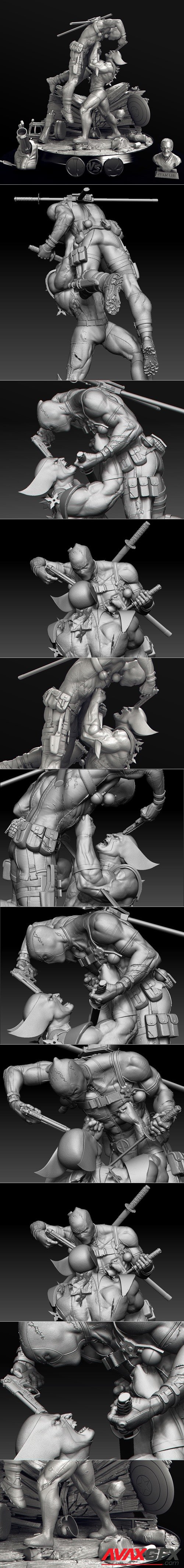 Deadpool vs Wolverine – 3D Printable STL