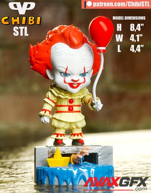 Pennywise Chibi – 3D Printable STL