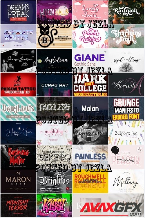 Mix Font Bundle 65 - 36 Premium Fonts