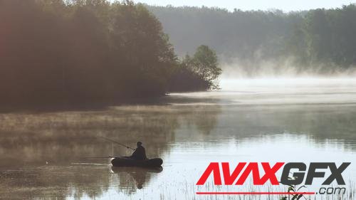 MotionArray – Fisherman At The Sunrise On Lake 1034850