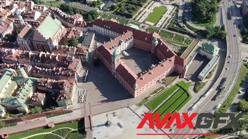 MotionArray – Warsaw's Royal Castle Down Below 1033371