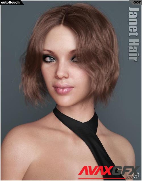 Janet Hair for Genesis 3 and 8 Females