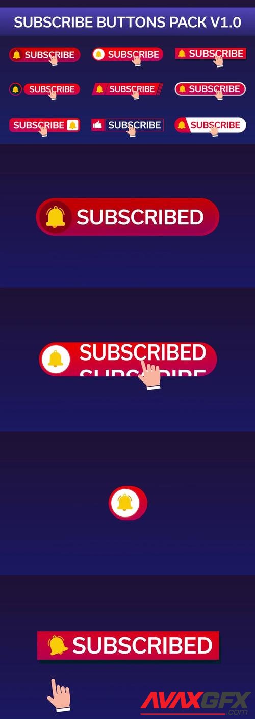 MotionArray – Subscribe Buttons Pack V1.0 972995