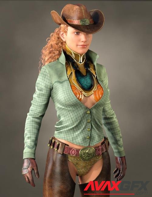 Cowgirl Sci-fi Outfit for Genesis 8 Female(s)