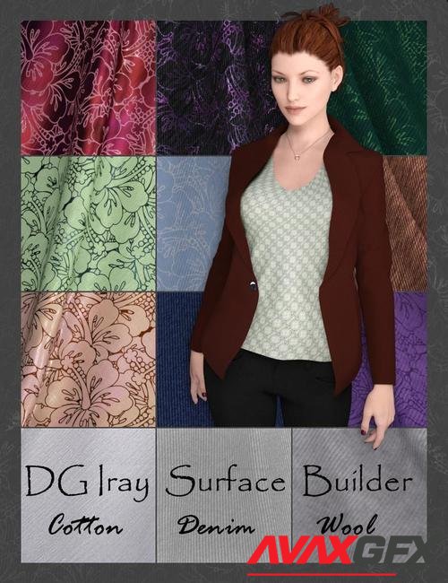 DG Iray Surface Builder - Cotton Denim Wool - Shaders and Merchant Resource