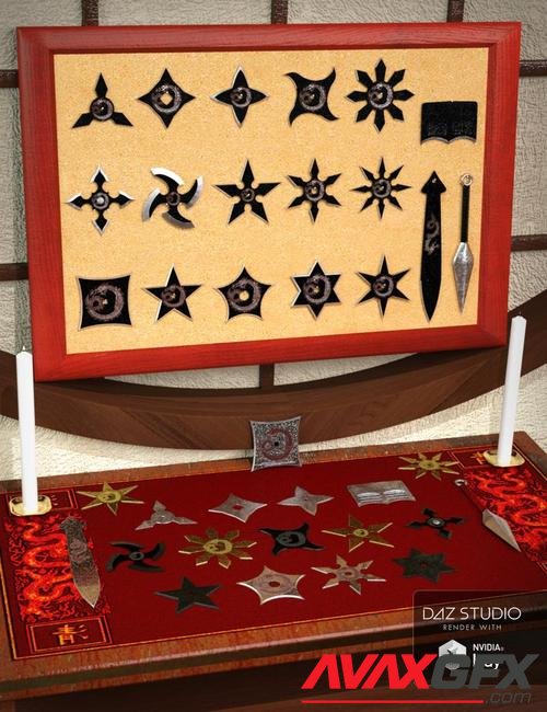 Dragon Shuriken - 18 Piece Throwing Star Set