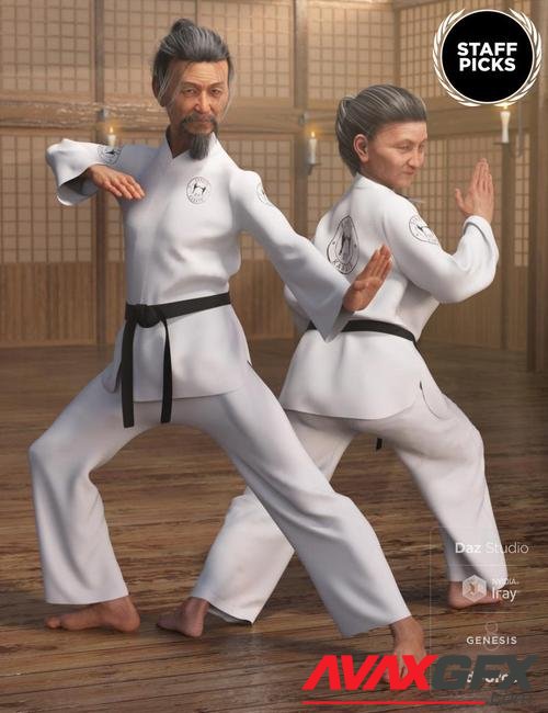 dForce Karate Gi for Genesis 8