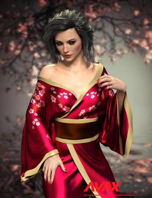 dForce X-Fashion Sexy Kimono for Genesis 8 Female(s)