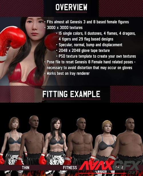 Boxing Gloves G8Pack for Genesis 8 Female and Male