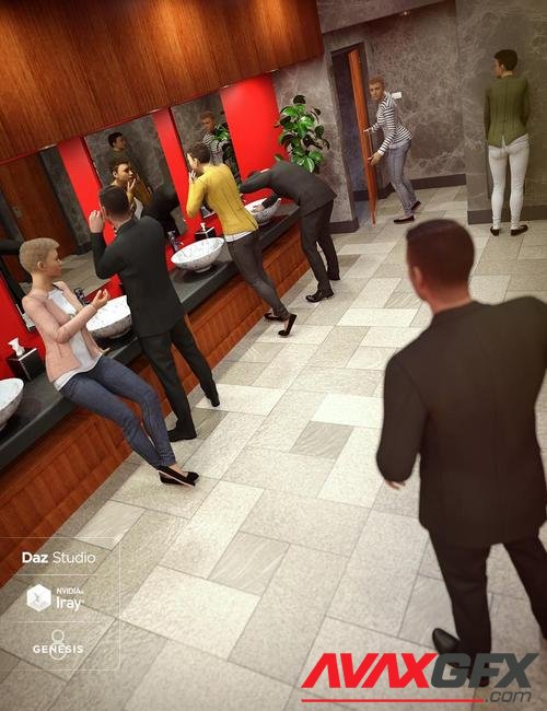 The Executive Restroom Poses for Genesis 8